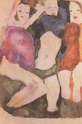 Egon Schiele Three Girls (mk12) oil painting picture wholesale